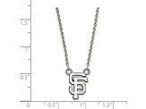 Rhodium Over Sterling Silver MLB LogoArt San Francisco Giants Pendant Necklace