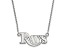 Rhodium Over Sterling Silver MLB LogoArt Tampa Bay Rays Pendant Necklace