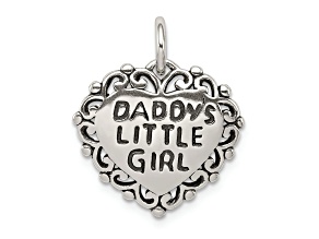 Sterling Silver Antiqued Daddy's Little Girl Pendant