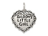 Sterling Silver Antiqued Daddy's Little Girl Pendant