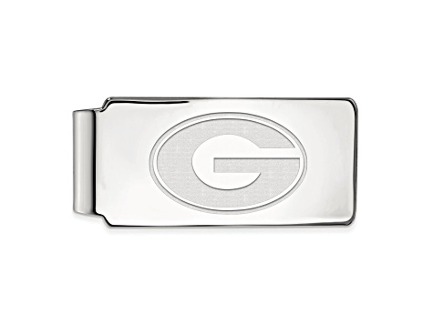 Rhodium Over Sterling Silver LogoArt University of Georgia Money Clip