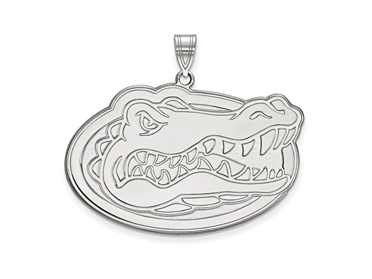 Rhodium Over Sterling Silver LogoArt University of Florida Extra Large Pendant