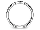 Sterling Silver Stackable Expressions Expressions Black Enamel Hope Ring