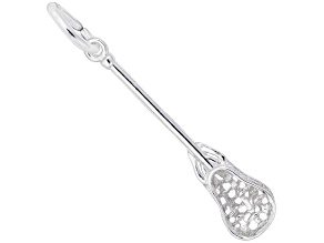 Silver Lacrosse Charm