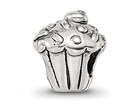 Sterling Silver Cupcake Bead