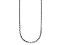 thumbnail image 2 of Italian Rolo Chain - 1mm Thin, Rhodium Over 925 Sterling Silver, 16/18/20 Inch 2 of 9