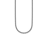 Rhodium Over Sterling Silver 3.1mm Rolo 30 Inch Chain