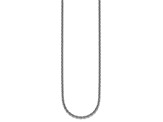 Rhodium Over Sterling Silver 3.1mm Rolo 30 Inch Chain