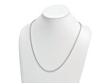 Rhodium Over Sterling Silver 3.1mm Rolo 30 Inch Chain