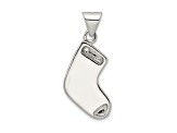 Sterling Silver Enameled Christmas Stocking Charm