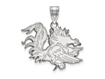 Rhodium Over Sterling Silver LogoArt University of South Carolina Large Pendant