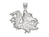 Rhodium Over Sterling Silver LogoArt University of South Carolina Large Pendant