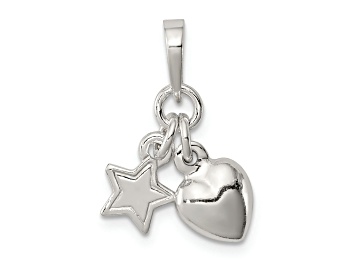 Picture of Sterling Silver Heart and Star Pendant