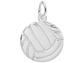 Silver Volleyball Charm