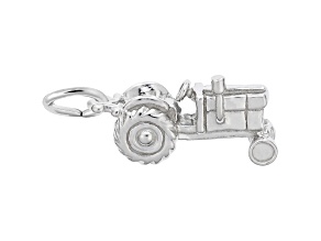 Silver Tractor Charm