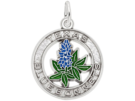 Silver Texas Blue Bonnets Charm