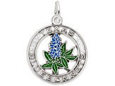 Silver Texas Blue Bonnets Charm