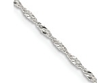 Sterling Silver 1.4mm Singapore Chain Necklace