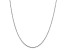 Rhodium Over Sterling Silver 1.4mm Singapore Chain Necklace