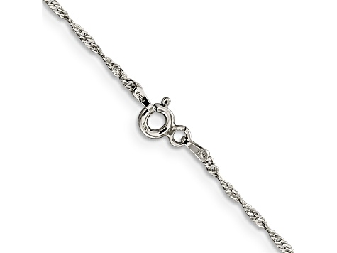 Sterling Silver 1.4mm Singapore Chain Necklace