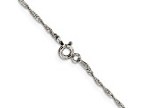 Sterling Silver 1.4mm Singapore Chain Necklace