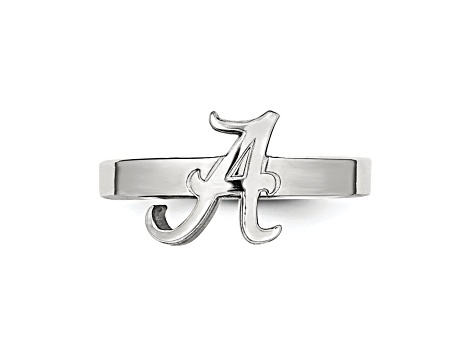 Rhodium Over Sterling Silver LogoArt University of Alabama Toe Ring