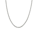 Sterling Silver 3.75mm Fancy Patterned Rolo Chain Necklace