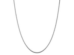 Rhodium Over Sterling Silver 1.75mm Box Chain