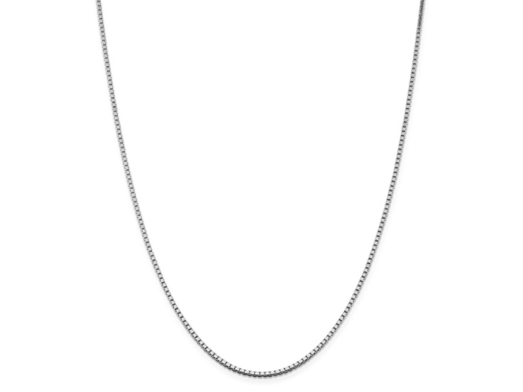 Rhodium Over Sterling Silver 1.75mm Box Chain - 11T57D | JTV