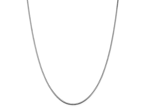 Rhodium Over Sterling Silver 1.75mm Box Chain