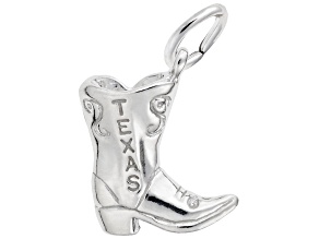 Silver Texas Cowboy Boot Charm