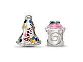 Sterling Silver Reflections Happy Birthday Boxed Bead Set