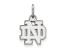 Rhodium Over Sterling Silver LogoArt University of Notre Dame Extra Small Pendant