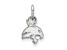 Rhodium Over Sterling Silver LogoArt Texas State University Extra Small Pendant