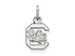 Rhodium Over Sterling Silver LogoArt University of South Carolina Extra Small Pendant