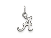 Rhodium Over Sterling Silver LogoArt University of Alabama Extra Small Pendant