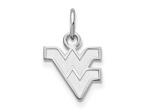 Rhodium Over Sterling Silver LogoArt West Virginia University Extra Small Pendant