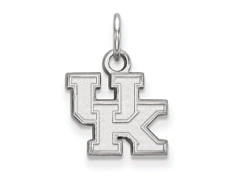 Rhodium Over Sterling Silver LogoArt University of Kentucky Extra Small Pendant