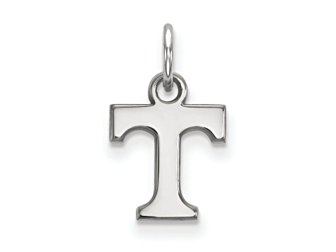 Rhodium Over Sterling Silver LogoArt University of Tennessee Extra Small Pendant