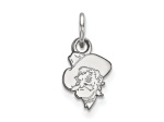 Rhodium Over Sterling Silver LogoArt Oklahoma State University Extra Small Pendant