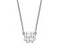 Rhodium Over Sterling Silver LogoArt University of Notre Dame Pendant Necklace