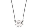 Rhodium Over Sterling Silver LogoArt University of Notre Dame Pendant Necklace