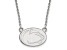 Rhodium Over Sterling Silver LogoArt Penn State University Small Pendant Necklace