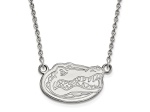 Rhodium Over Sterling Silver LogoArt University of Florida Small Pendant Necklace