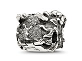 Sterling Silver Reflections Antiqued Chinese Dragon Hinged Bead