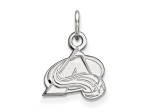 Rhodium Over Sterling Silver NHL LogoArt Colorado Avalanche Extra Small Pendant