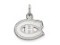 Rhodium Over Sterling Silver NHL LogoArt Montreal Canadiens Extra Small Pendant