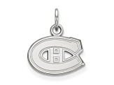 Rhodium Over Sterling Silver NHL LogoArt Montreal Canadiens Extra Small Pendant
