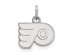 Rhodium Over Sterling Silver NHL LogoArt Philadelphia Flyers Extra Small Pendant