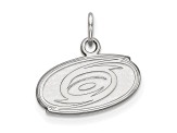 Rhodium Over Sterling Silver NHL LogoArt Carolina Hurricanes Extra Small Pendant